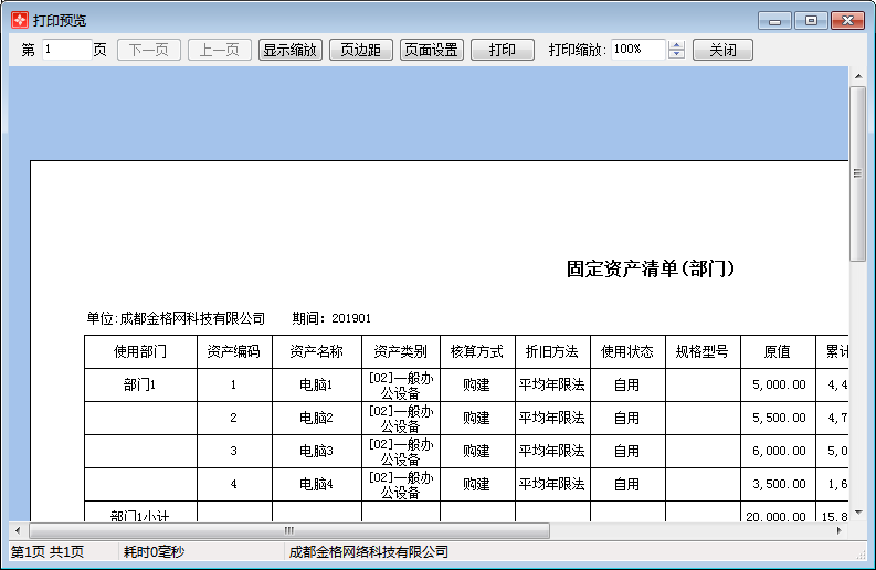 固定资产清单(部门)1-2