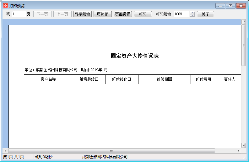 固定资产大修情况表1-3